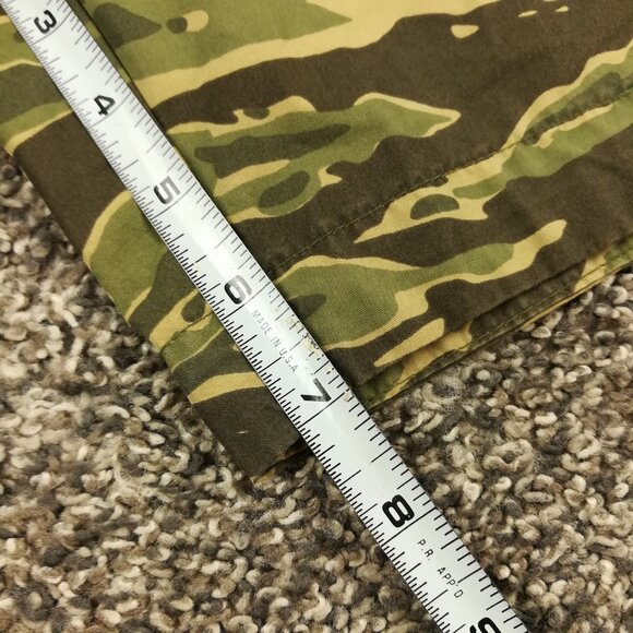 Abercrombie & Fitch Shorts 7" Nylon Cotton Camo Drawstring Green Mens 32 - Picture 6 of 7